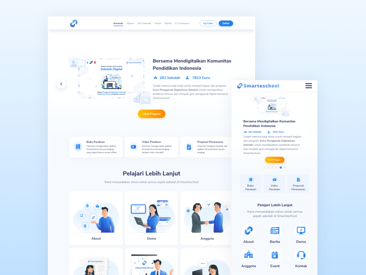 Smarteschool Landing Page