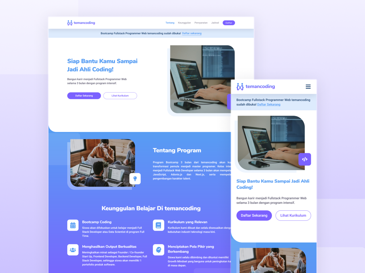 temancoding Landing Page