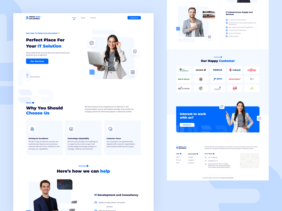 Avza Landing Page